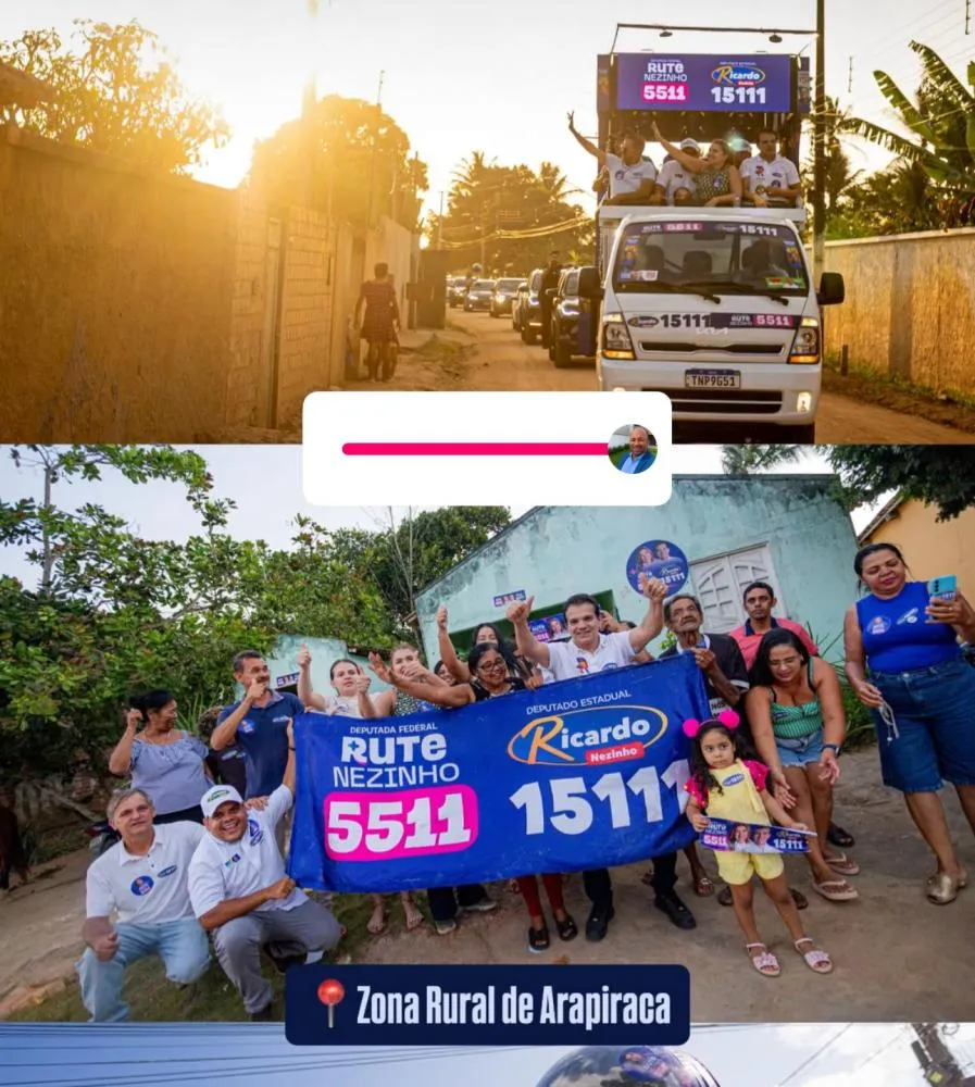 Ricardo Nezinho e Rute Nezinho realizam grande caravana pelas comunidades de Arapiraca